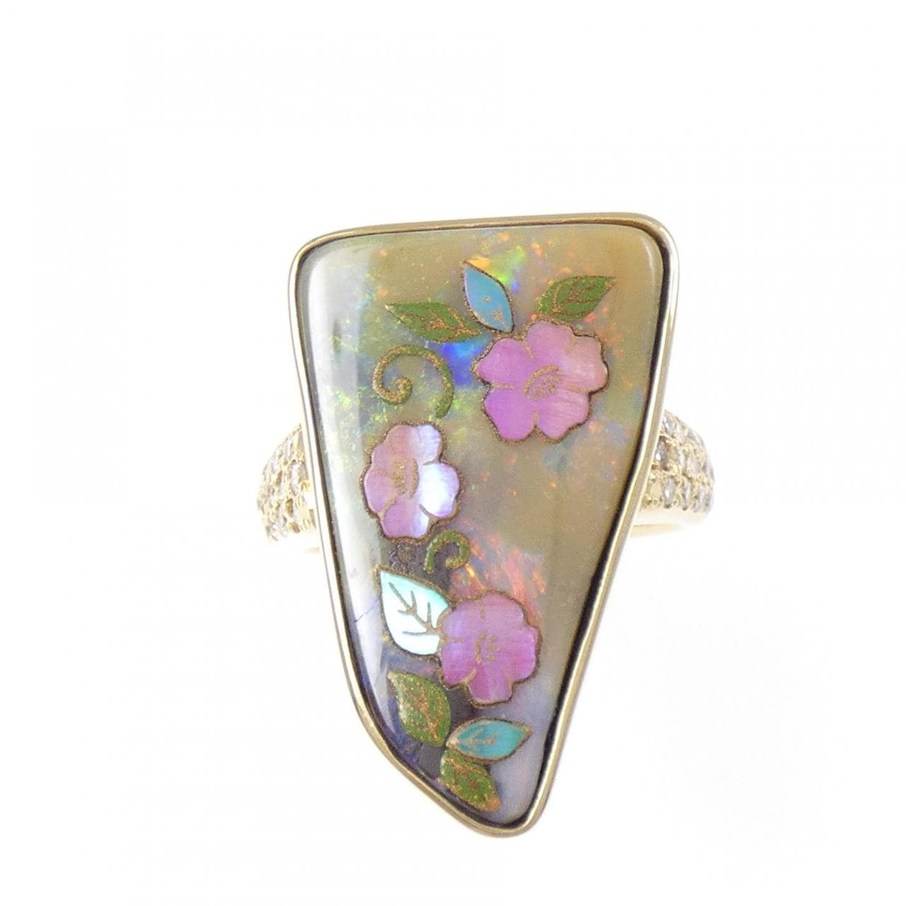 K18YG カラーストーン リング