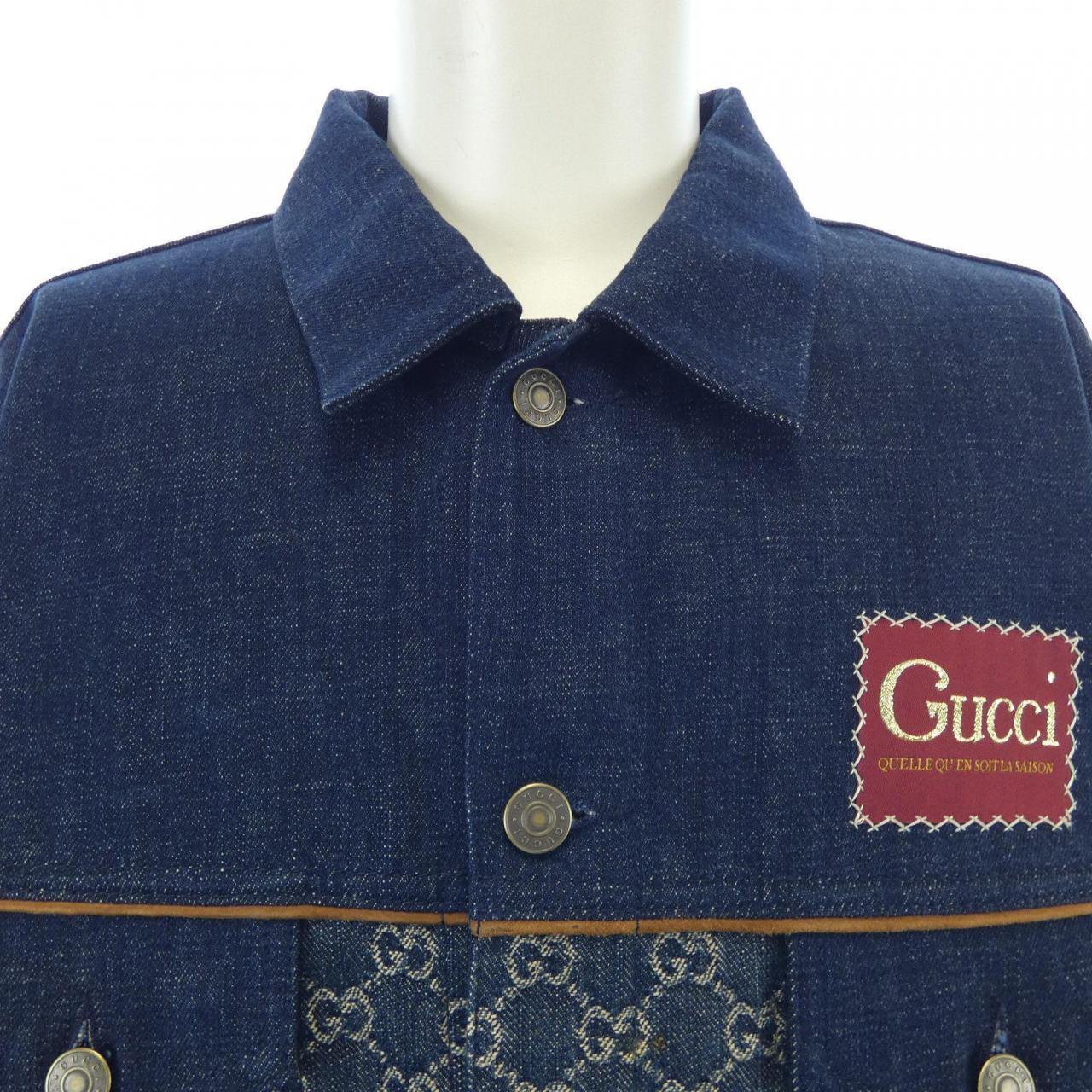 グッチ GUCCI ウォッシュド オーガニックデニム ジャケット 649110 XDBIP デニムジャケット