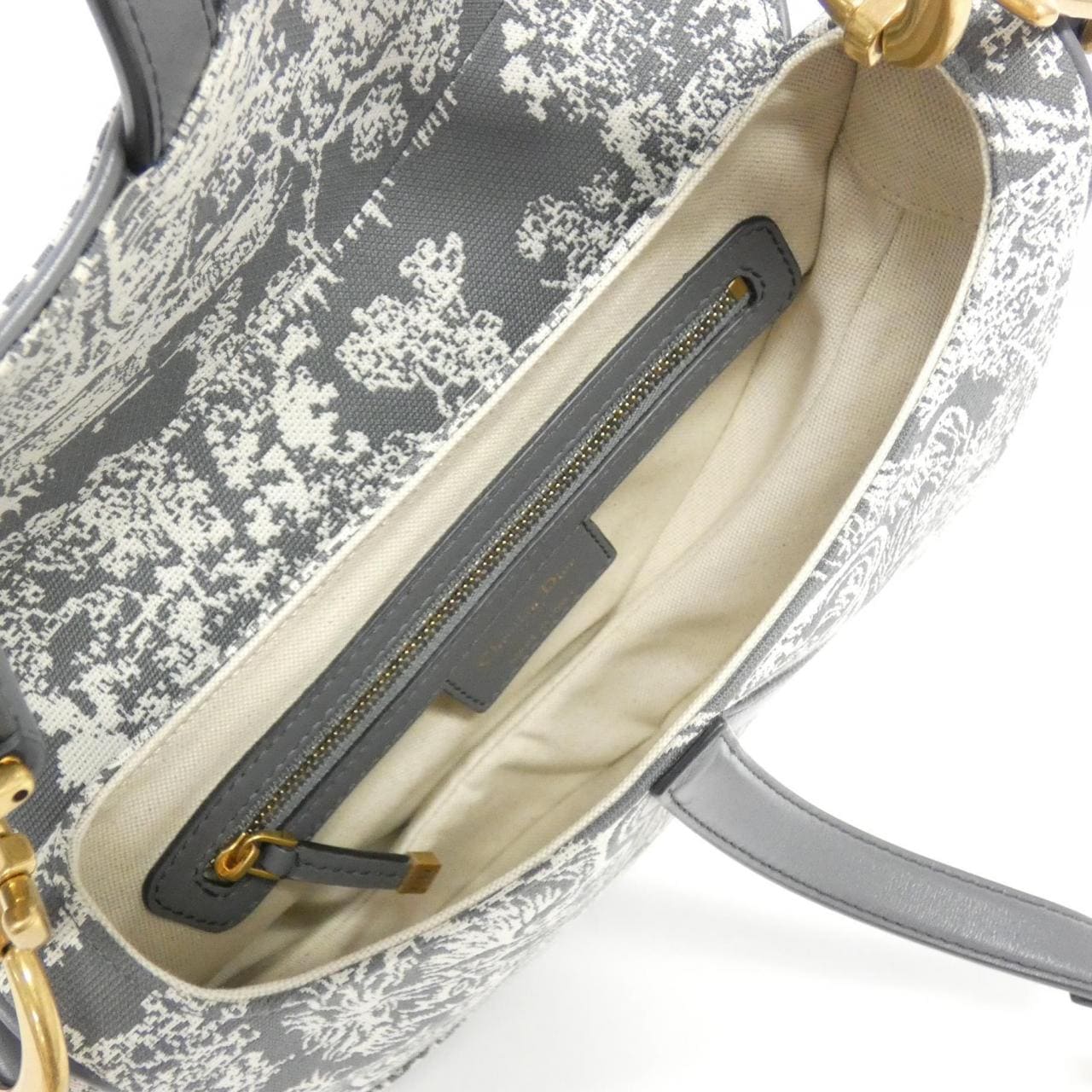 Christian DIOR TOILE DE JOUY REVERSE Saddle Shoulder Bag