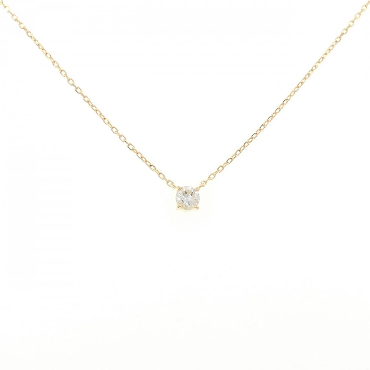 K18YG ソリティア ダイヤモンド ネックレス 0.43CT
