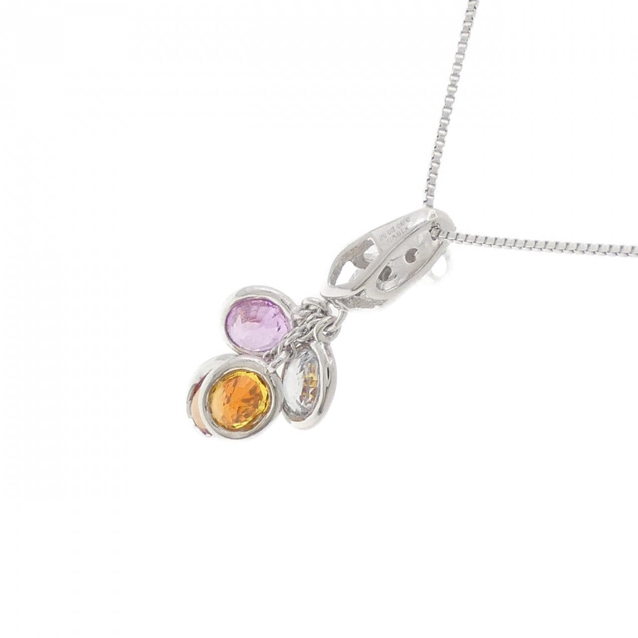 K18WG サファイヤ ネックレス 0.80CT