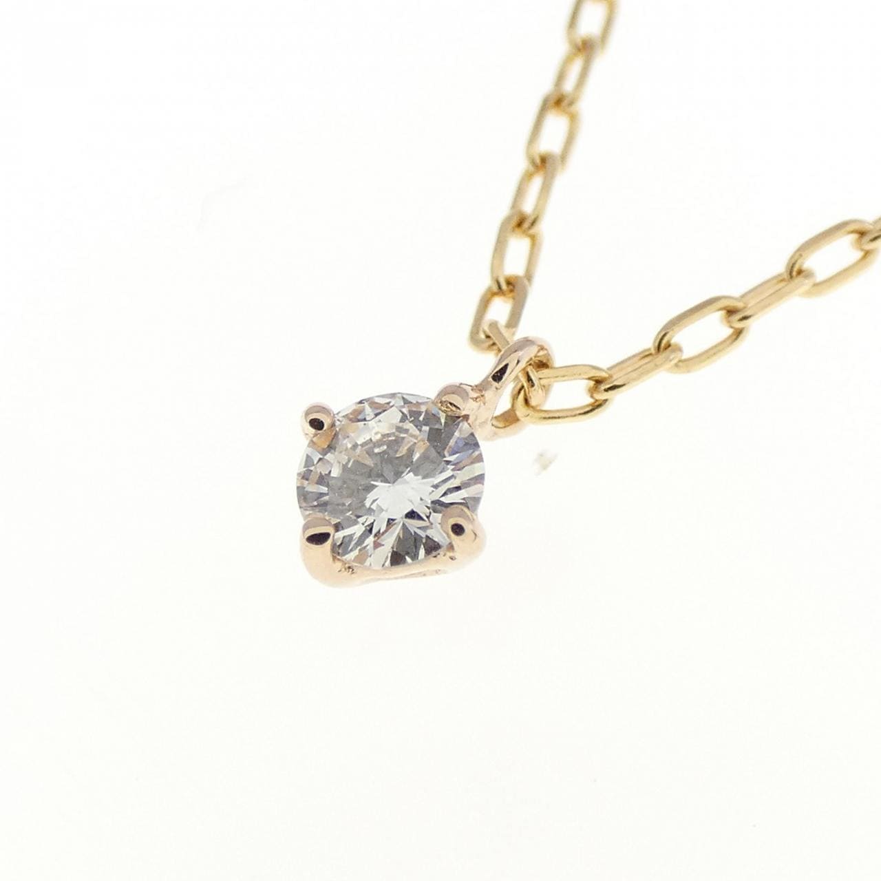 K18PG ダイヤモンド ネックレス 0.1CT