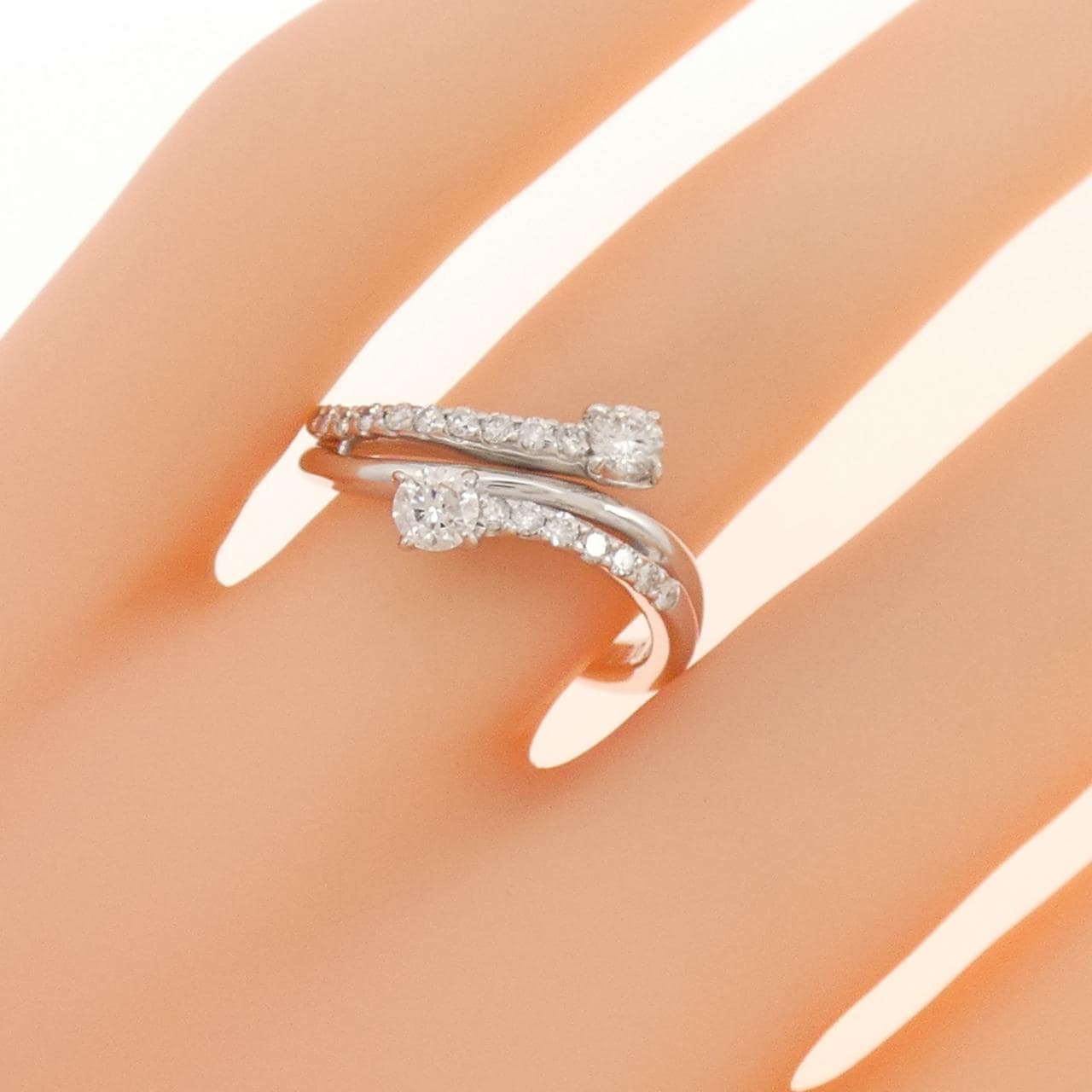 K18WG ダイヤモンド リング 0.50CT