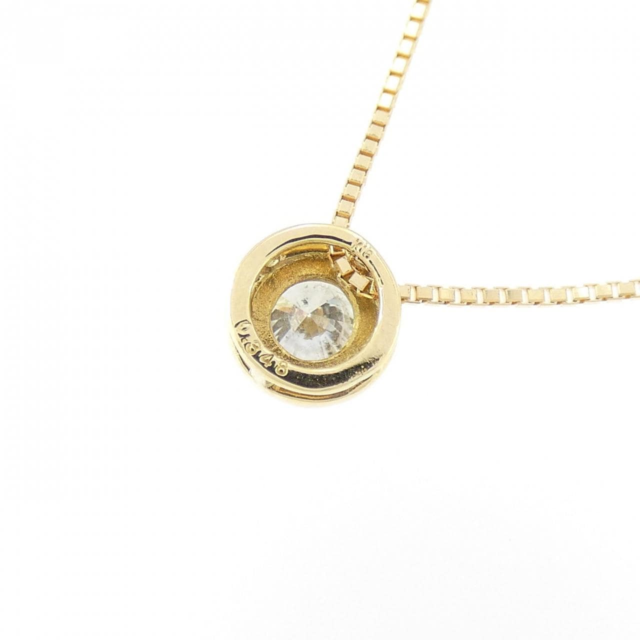 K18YG ソリティア ダイヤモンド ネックレス 0.348CT