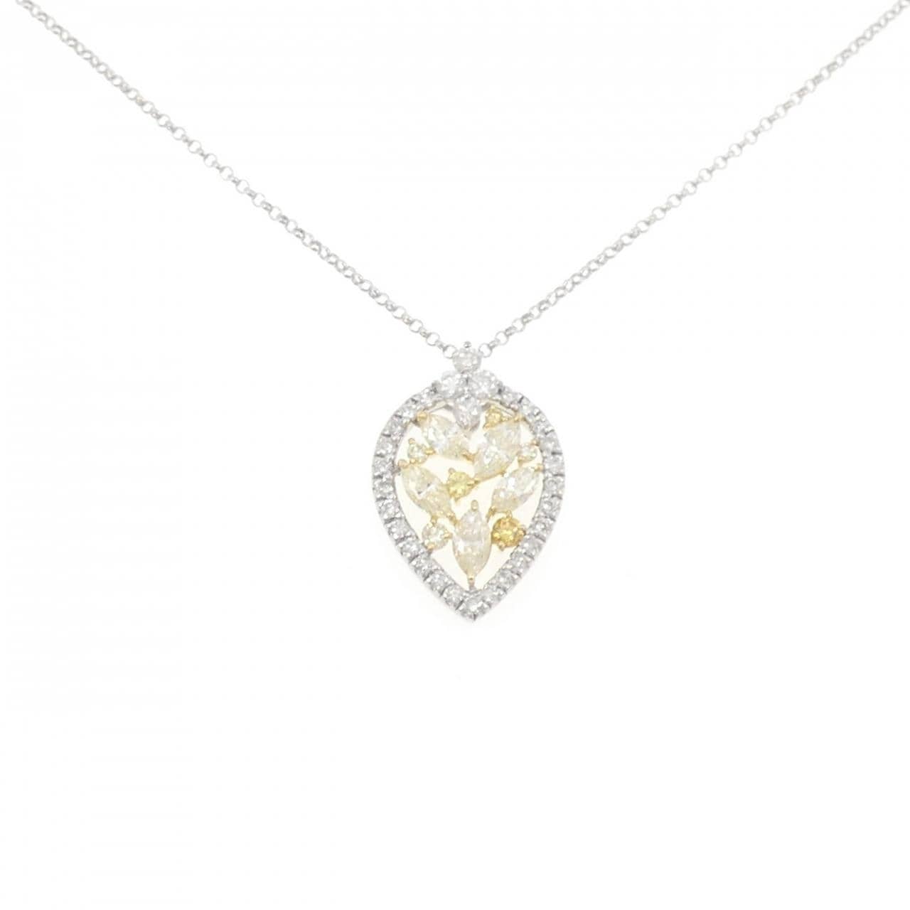 K18WG/K18YG ダイヤモンド ネックレス 1.60CT
