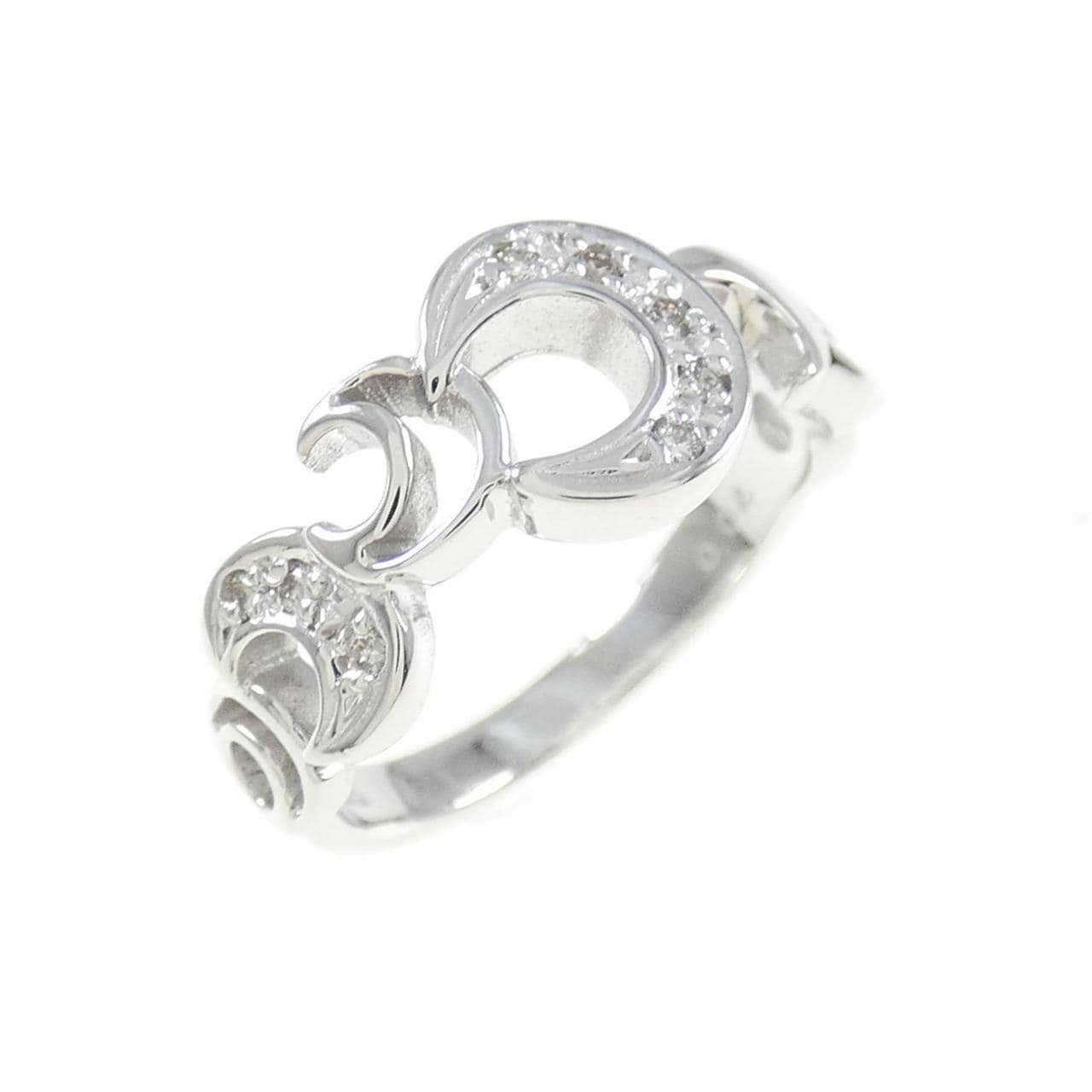 K18WG ダイヤモンド ピンキー リング 0.04CT