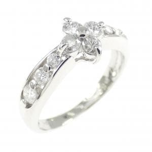 PT900 フラワー ダイヤモンド リング 0.50CT