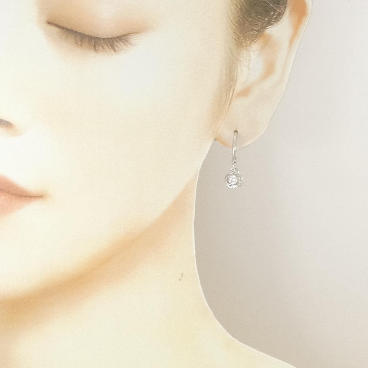 PT900 ダイヤモンド ピアス 0.38CT