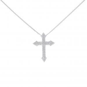 K14WG クロス ダイヤモンド ネックレス 1.00CT