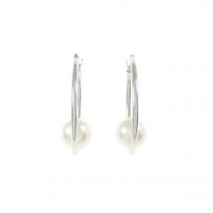 K18WG Akoya pearl earrings 7.7mm
