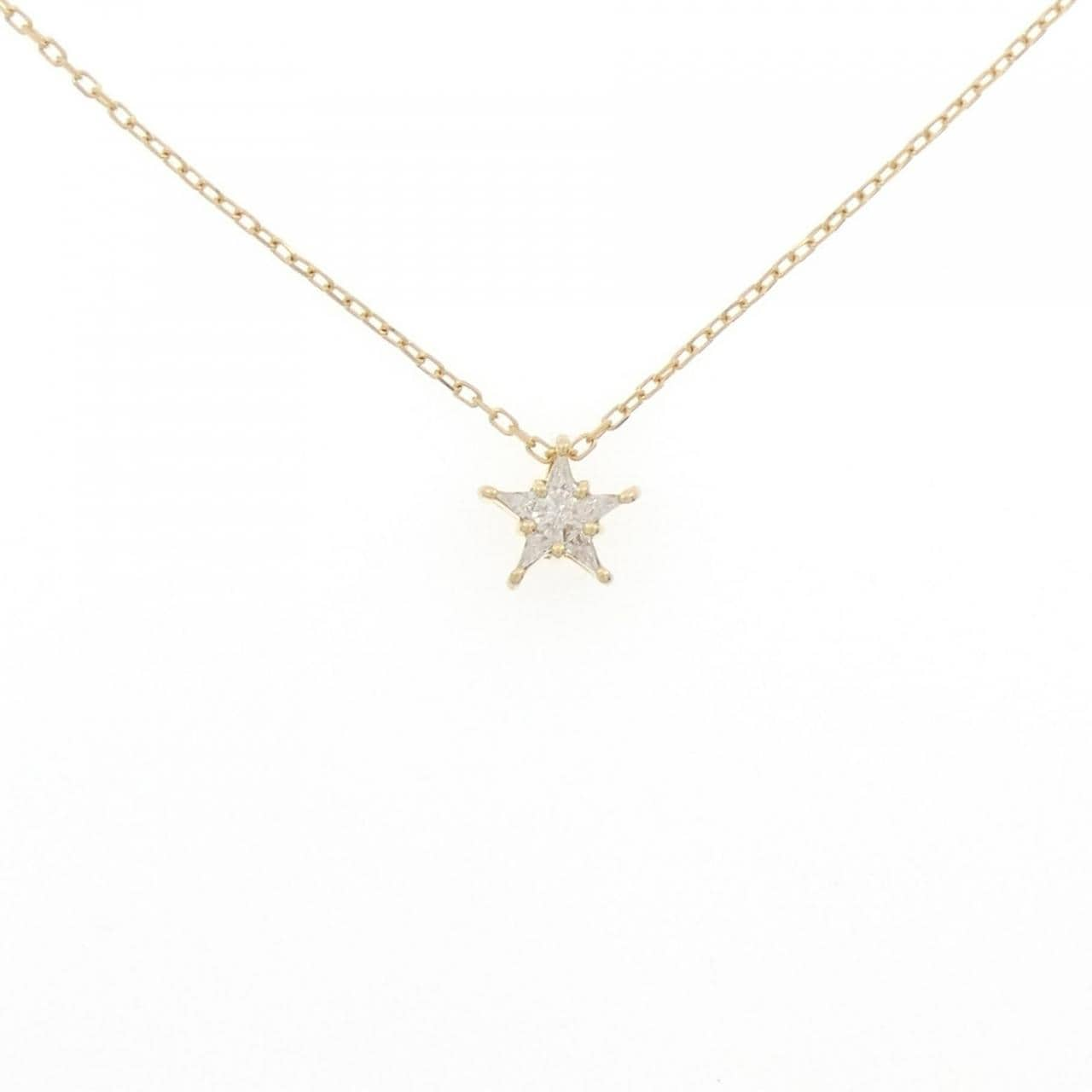 K18YG star Diamond necklace 0.10CT