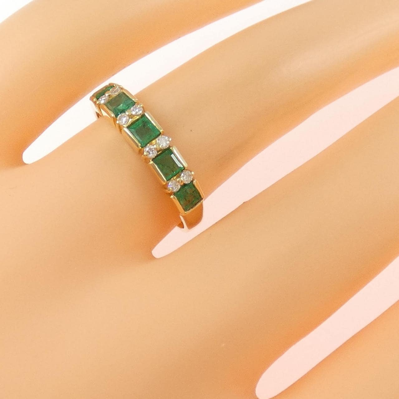 K18YG エメラルド リング 0.51CT