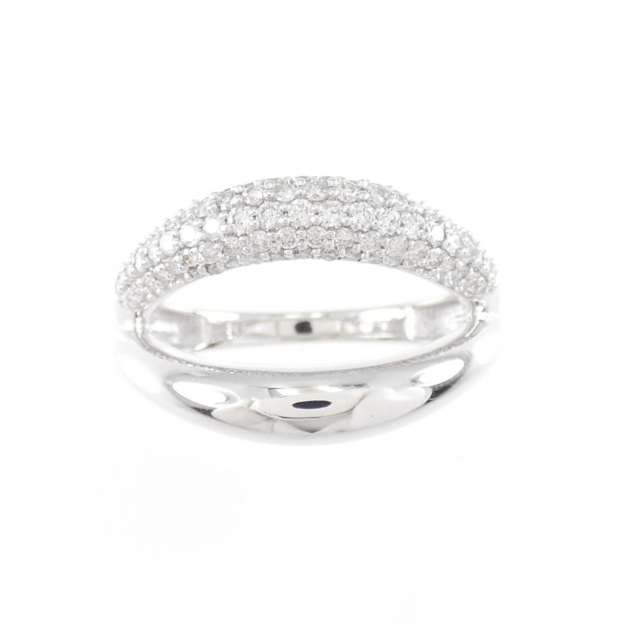 【新品】K18WG パヴェ ダイヤモンド リング 0.47CT