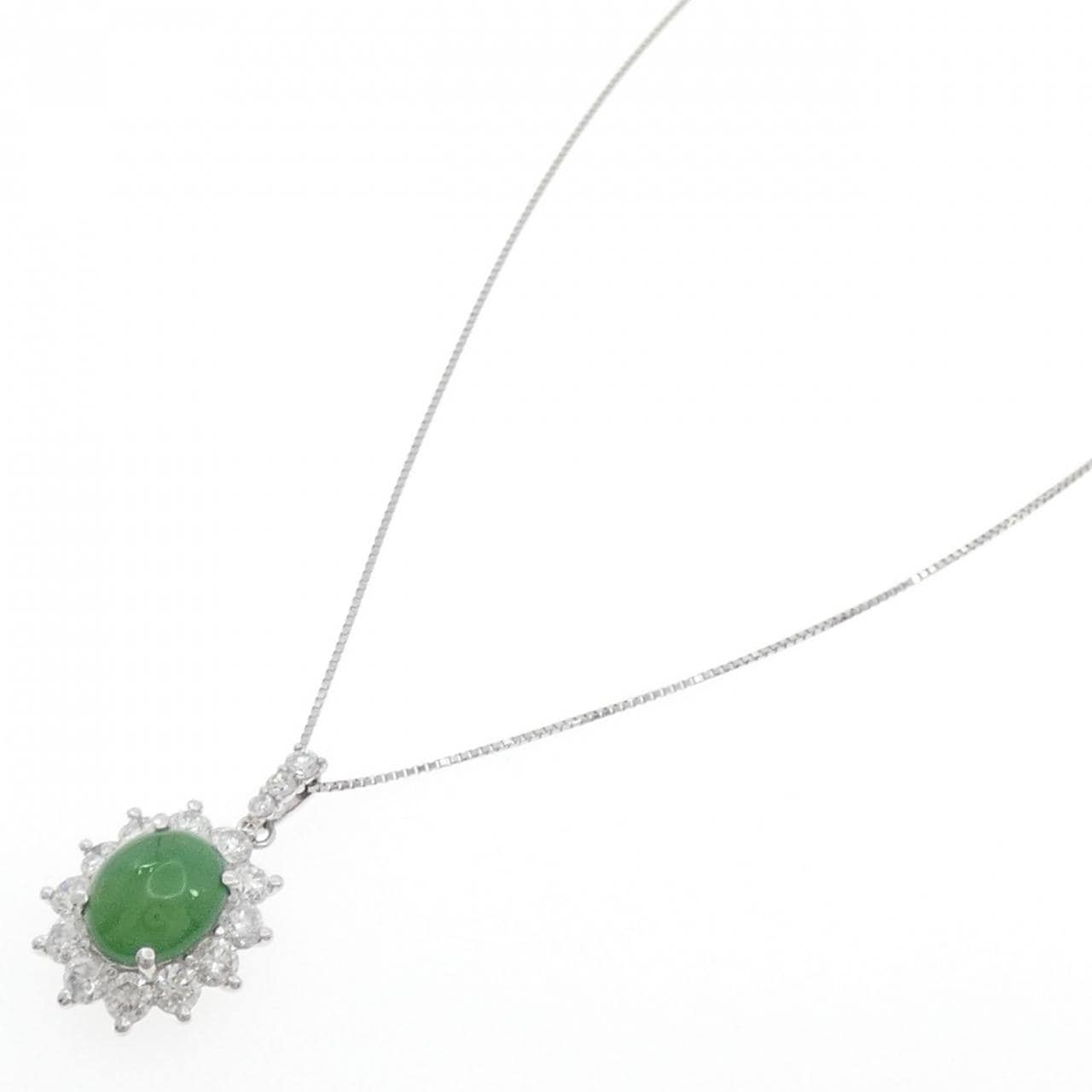 PT900/PT850 ヒスイ ネックレス 3.07CT