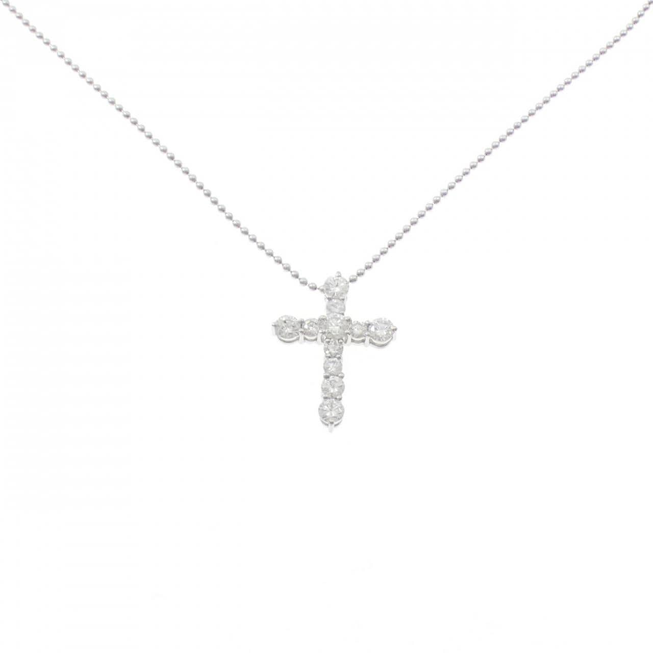 PT900/PT850 クロス ダイヤモンド ネックレス 1.02CT