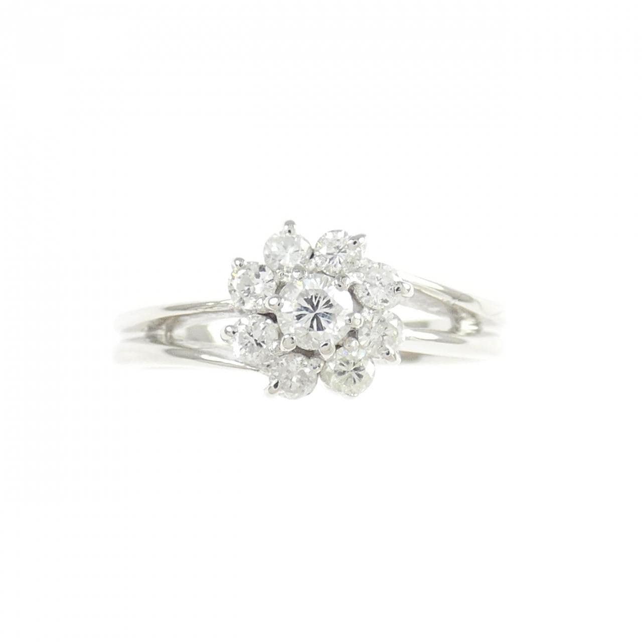 PT900 フラワー ダイヤモンド リング 0.31CT