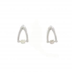 K18WG ダイヤモンド ピアス 0.20CT