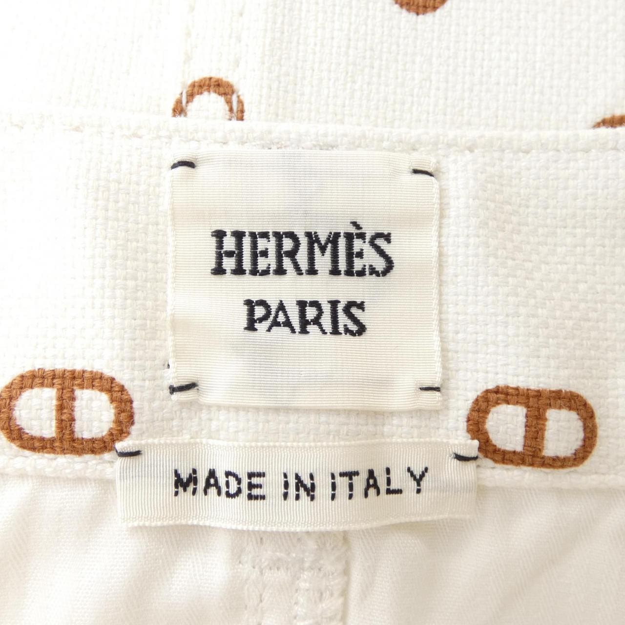 エルメス HERMES シェーヌダンクル カルトゥッシュ クルードセル 0315D3 スカート