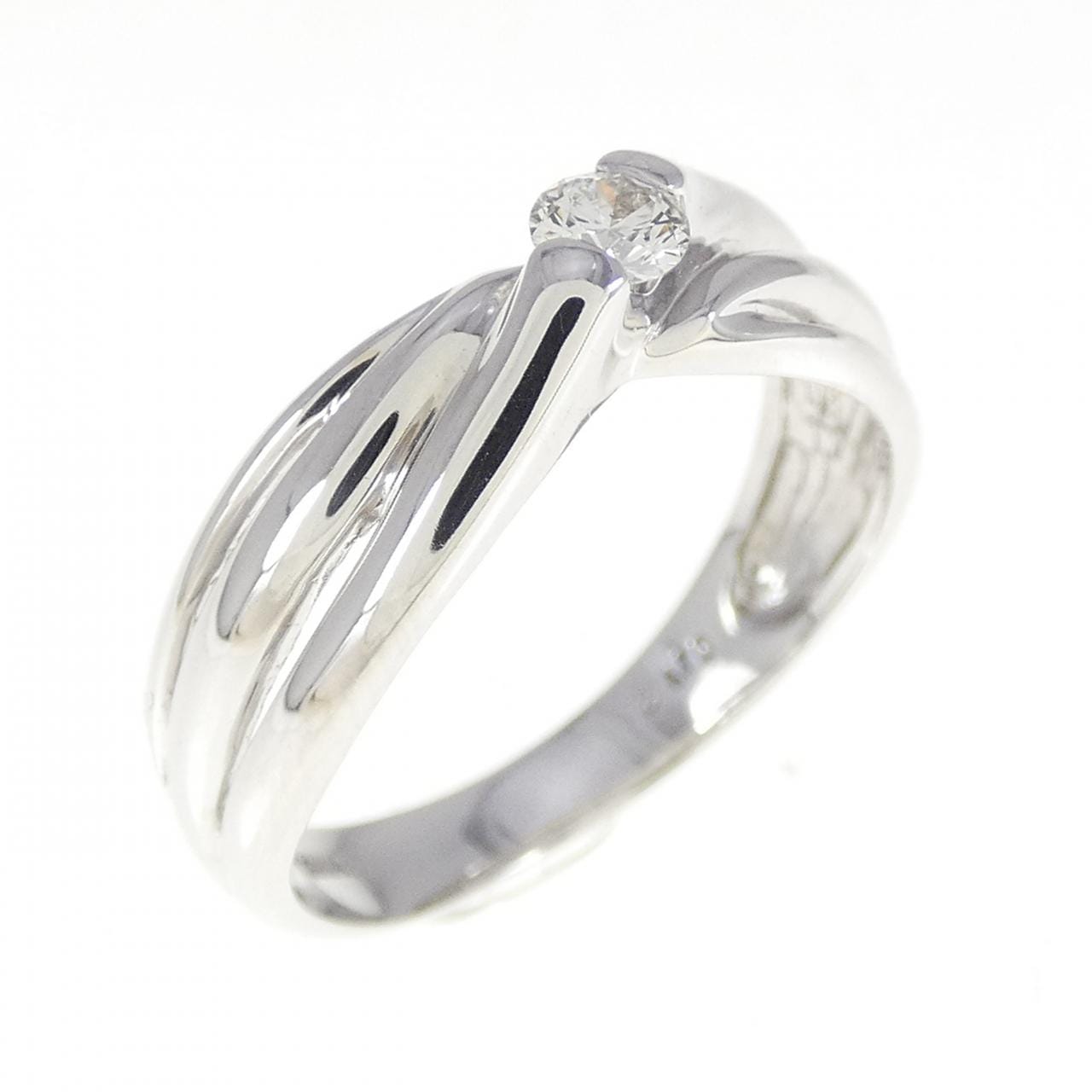 K18WG ダイヤモンド リング 0.12CT