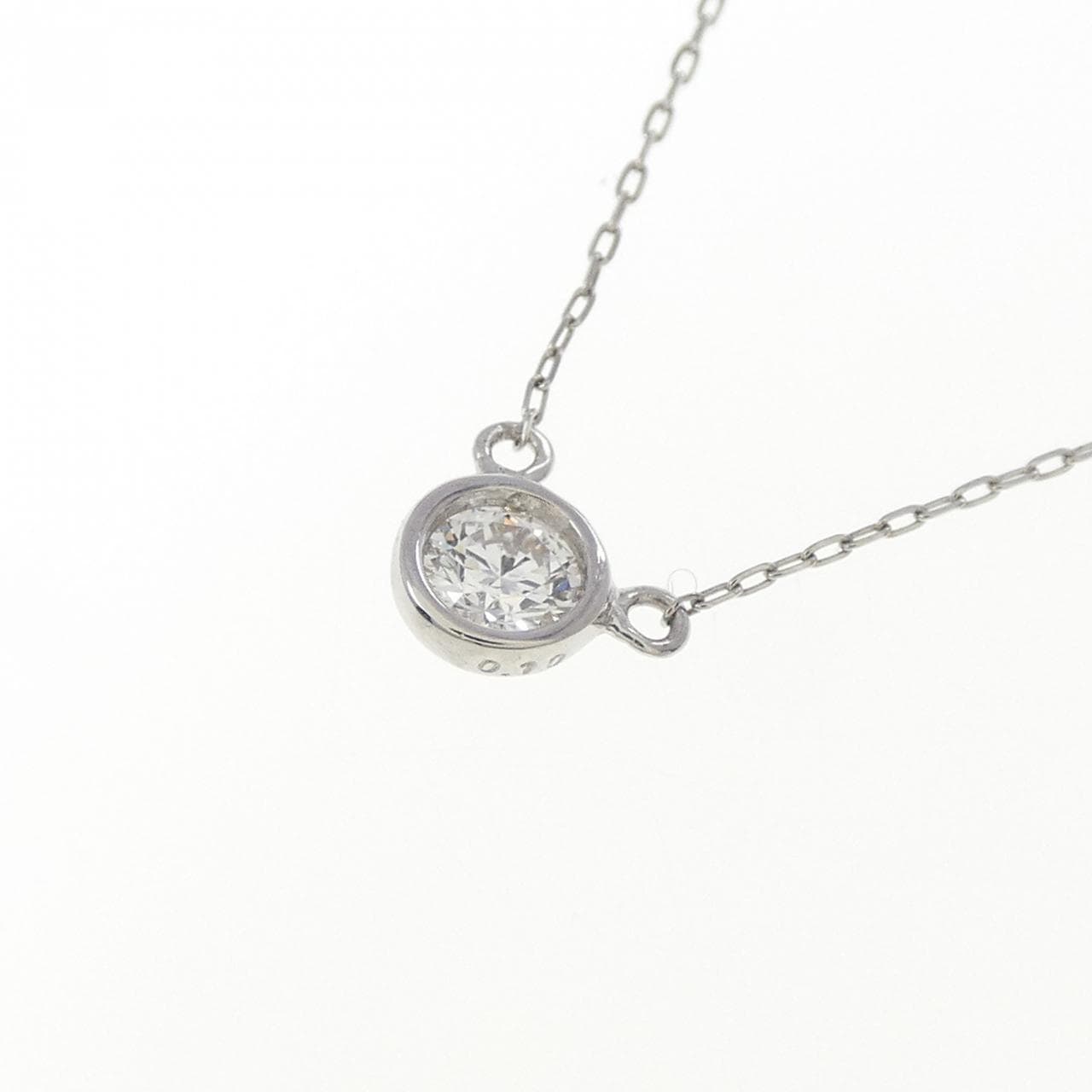 PT950/PT850 ソリティア ダイヤモンド ネックレス 0.10CT