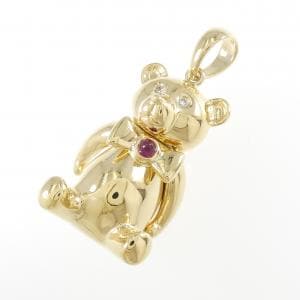 K18YG ベア ルビー ペンダント 0.18CT