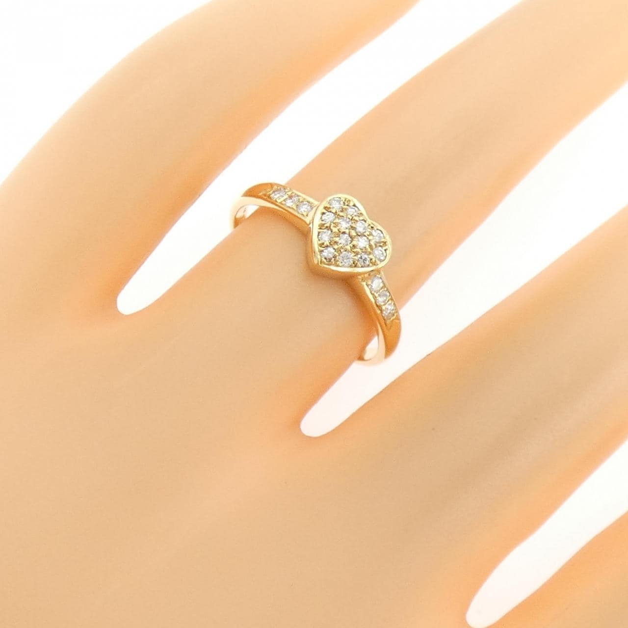 750YG ハート ダイヤモンド リング 0.17CT