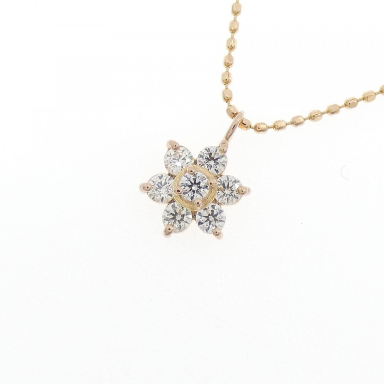K18YG 花朵钻石项链 0.20CT