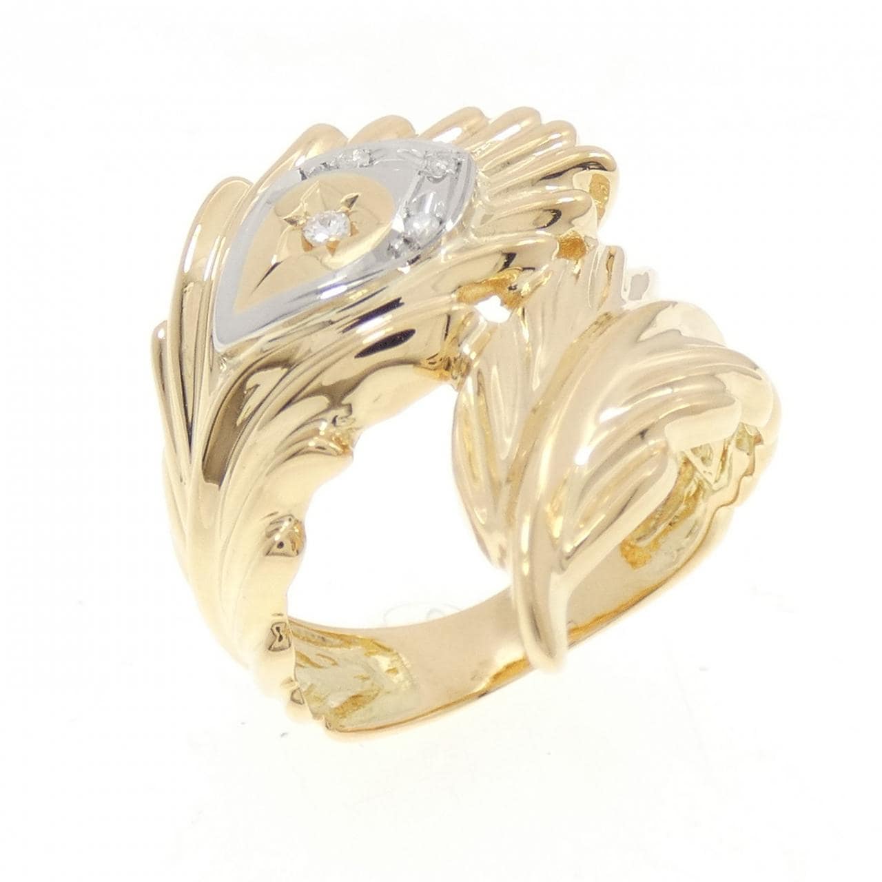 K18YG/PT900 ダイヤモンド リング 0.03CT