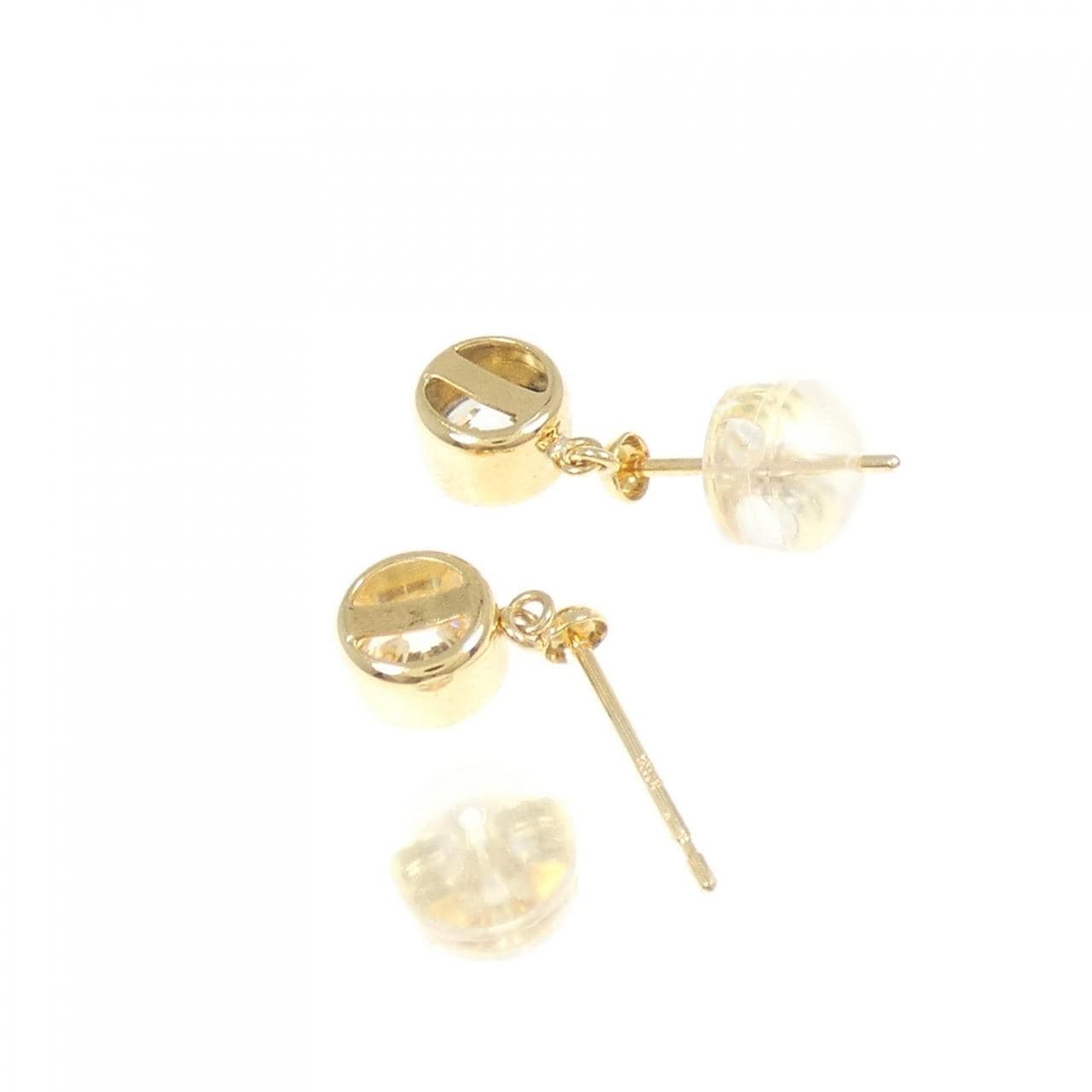 [BRAND NEW] K18YG Cubic Zirconia Earrings