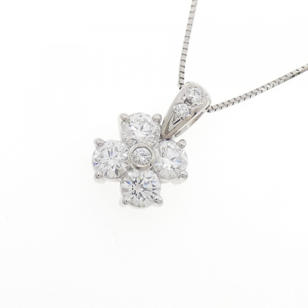タサキ フラワー ダイヤモンド ネックレス 1.07CT