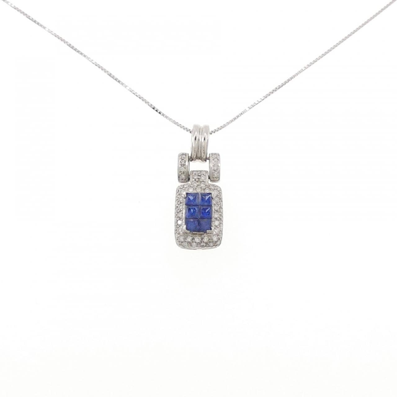 K18WG サファイヤ ネックレス 1.00CT