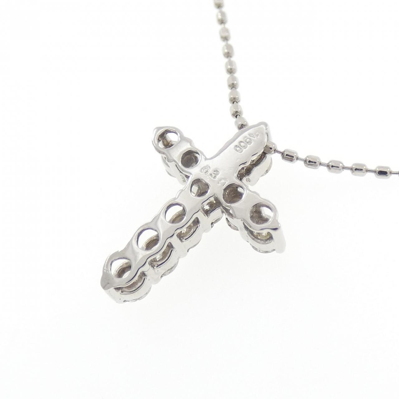 PT900/PT850 クロス ダイヤモンド ネックレス 0.30CT