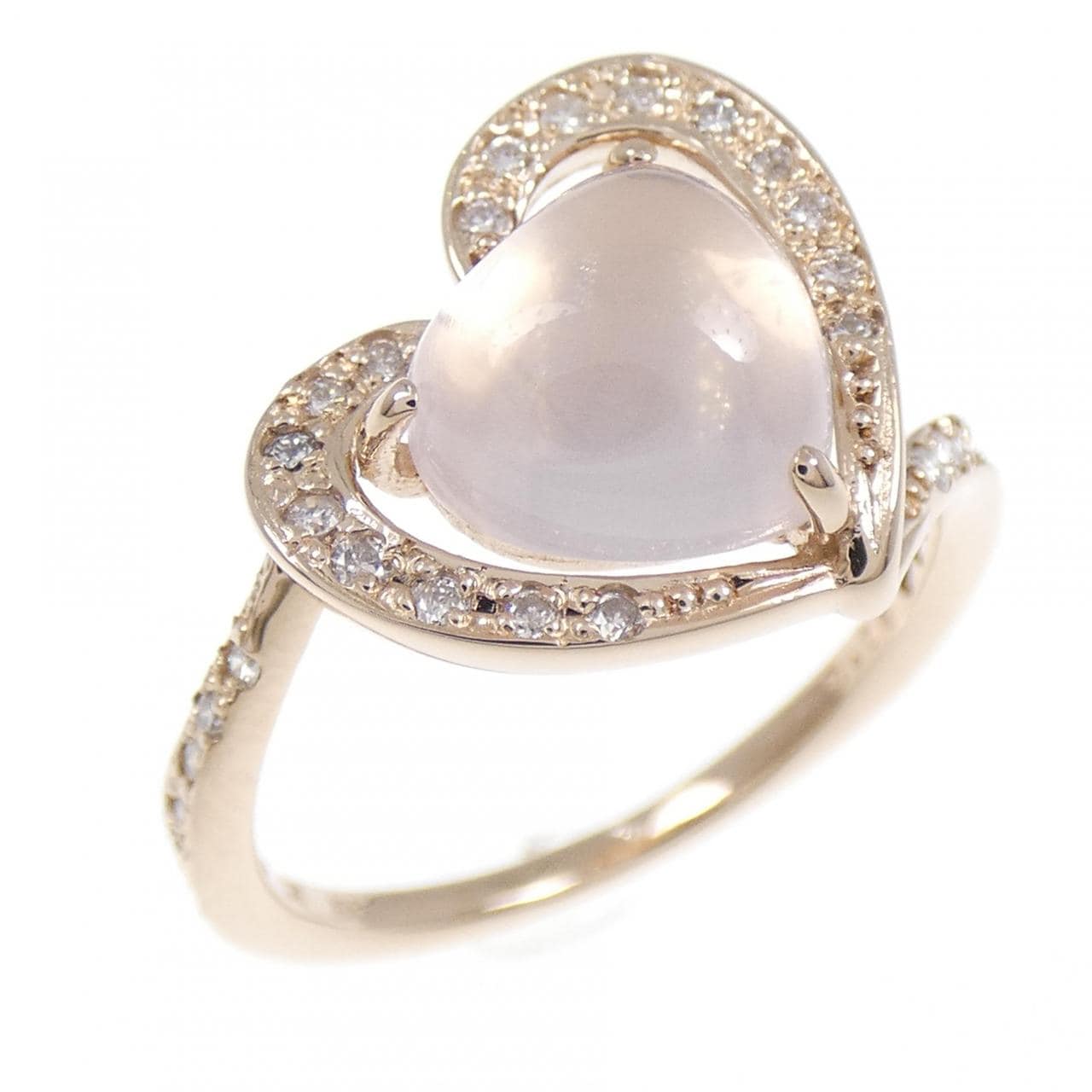 サマンサティアラ ハート ローズクオーツ リング