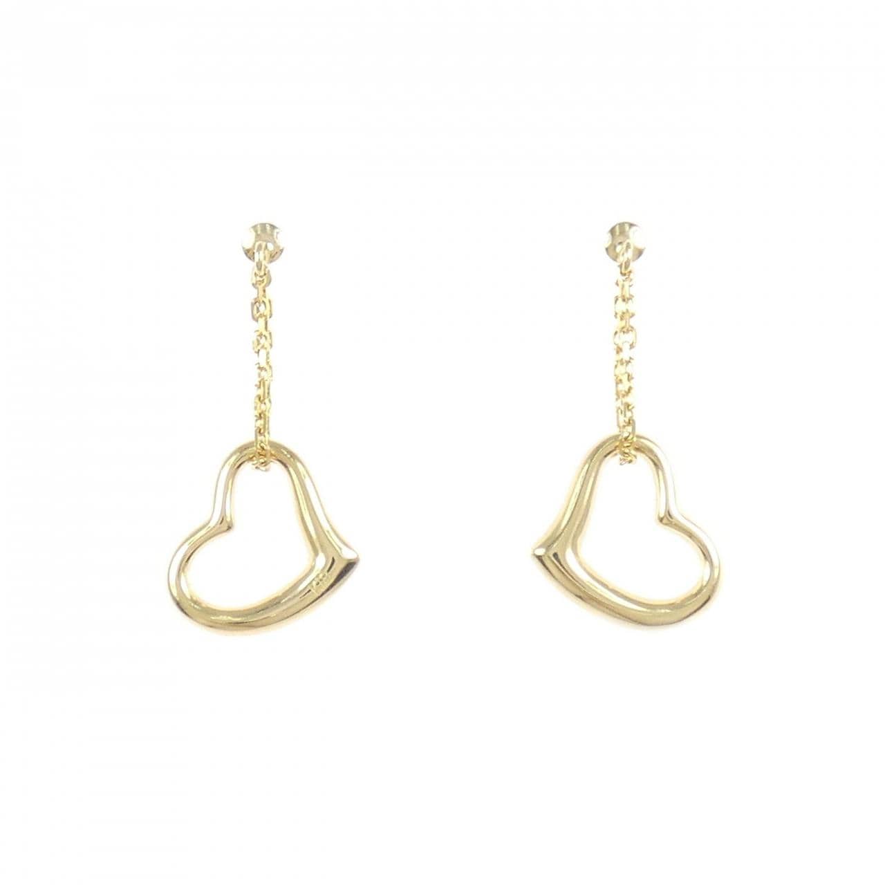 K18YG ハート ピアス