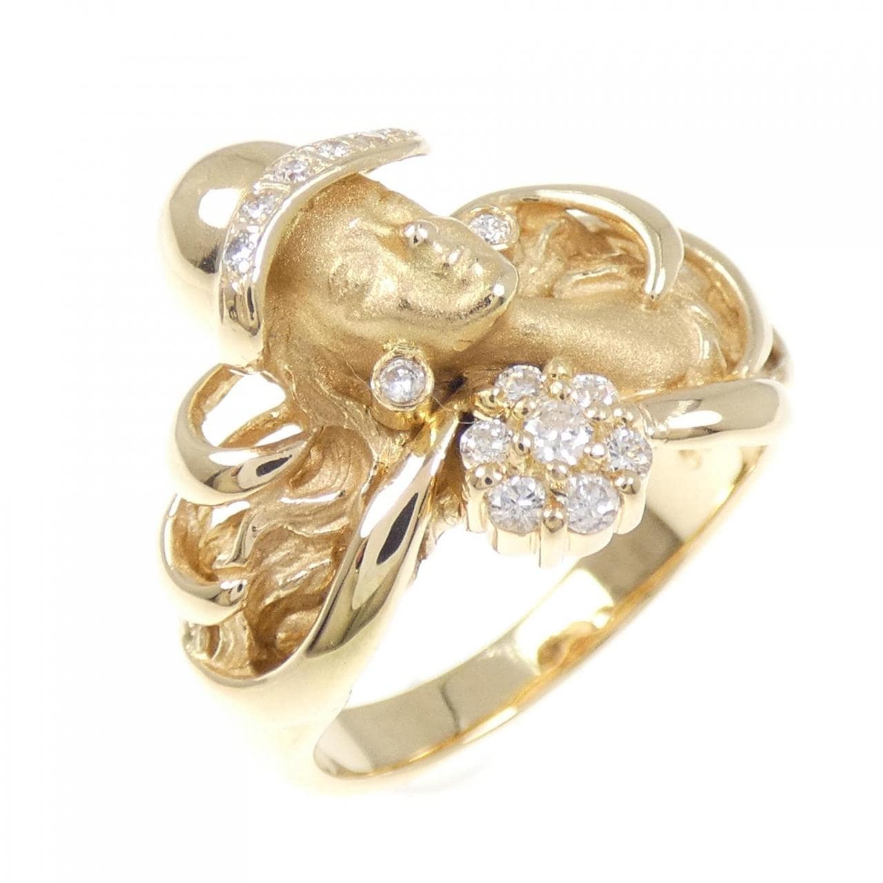 750YG ダイヤモンド リング 0.19CT