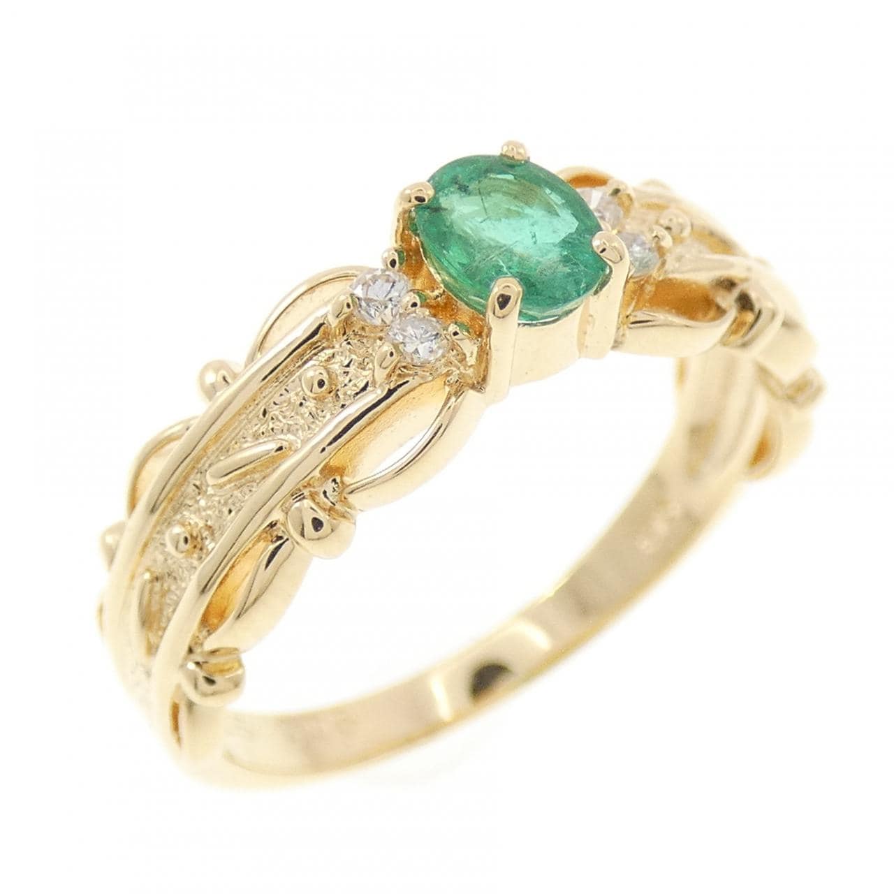 K18YG エメラルド リング 0.25CT