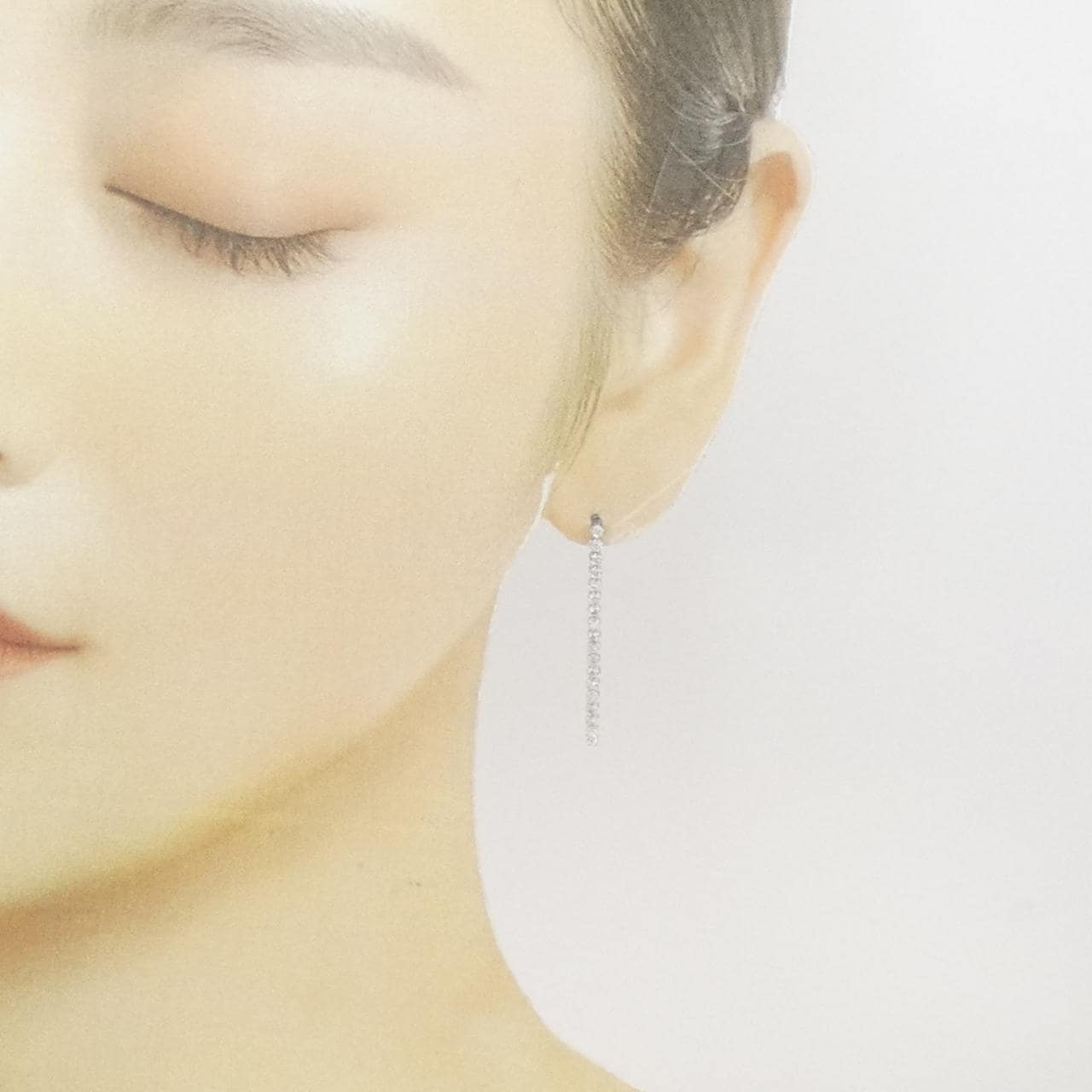 K18WG ダイヤモンド ピアス 0.40CT