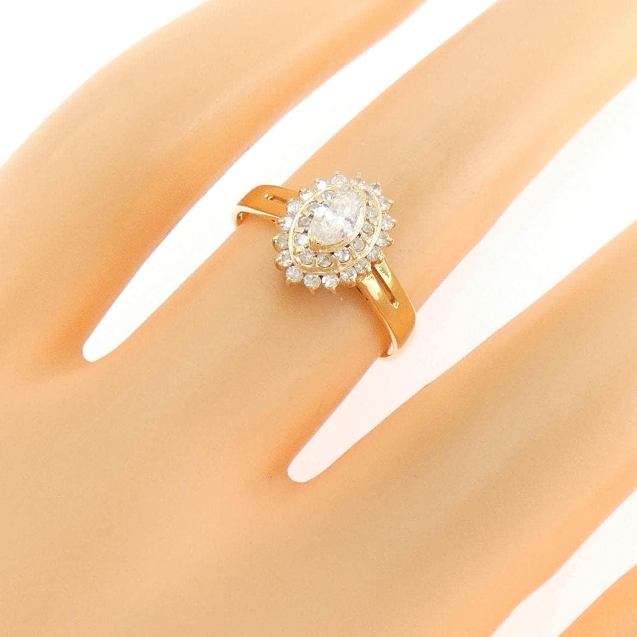 K18YG ダイヤモンド リング 0.33CT