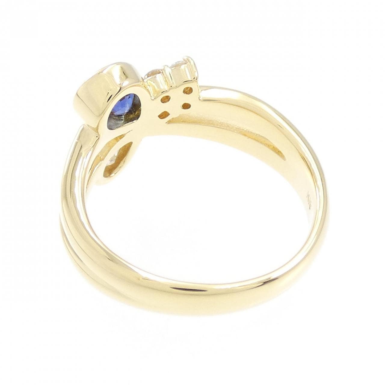 K18YG Sapphire Ring 0.65CT