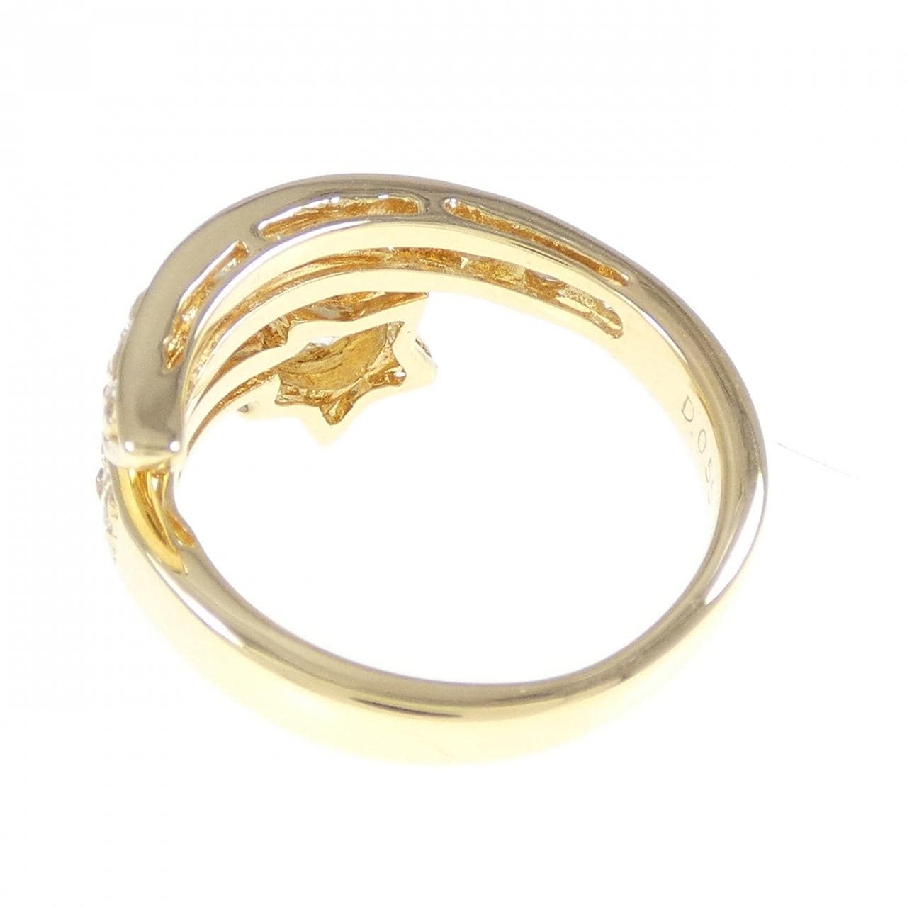 K18YG スター ダイヤモンド リング 0.37CT