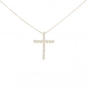 K18YG クロス ダイヤモンド ネックレス 0.50CT
