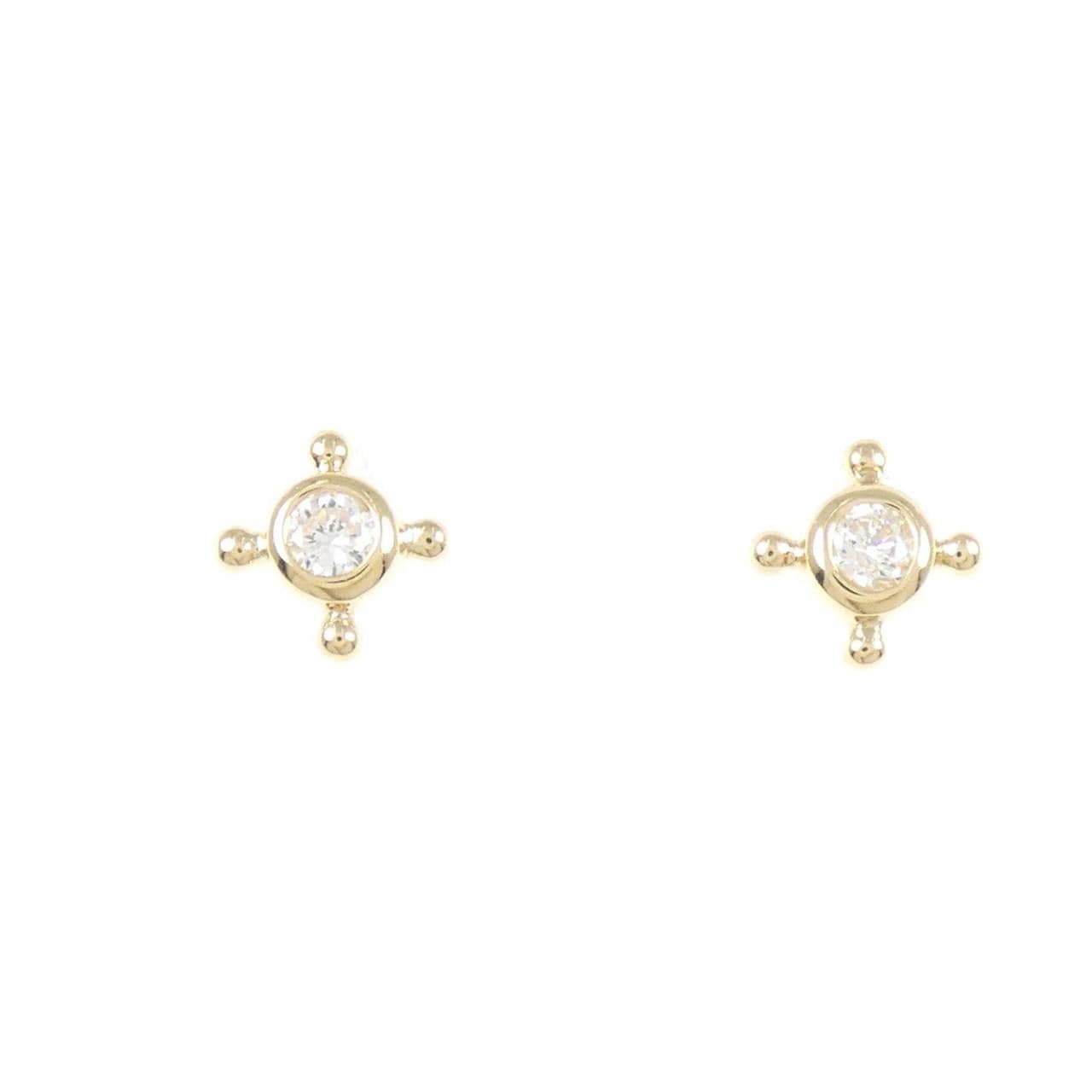 K18YG ダイヤモンド ピアス 0.14CT