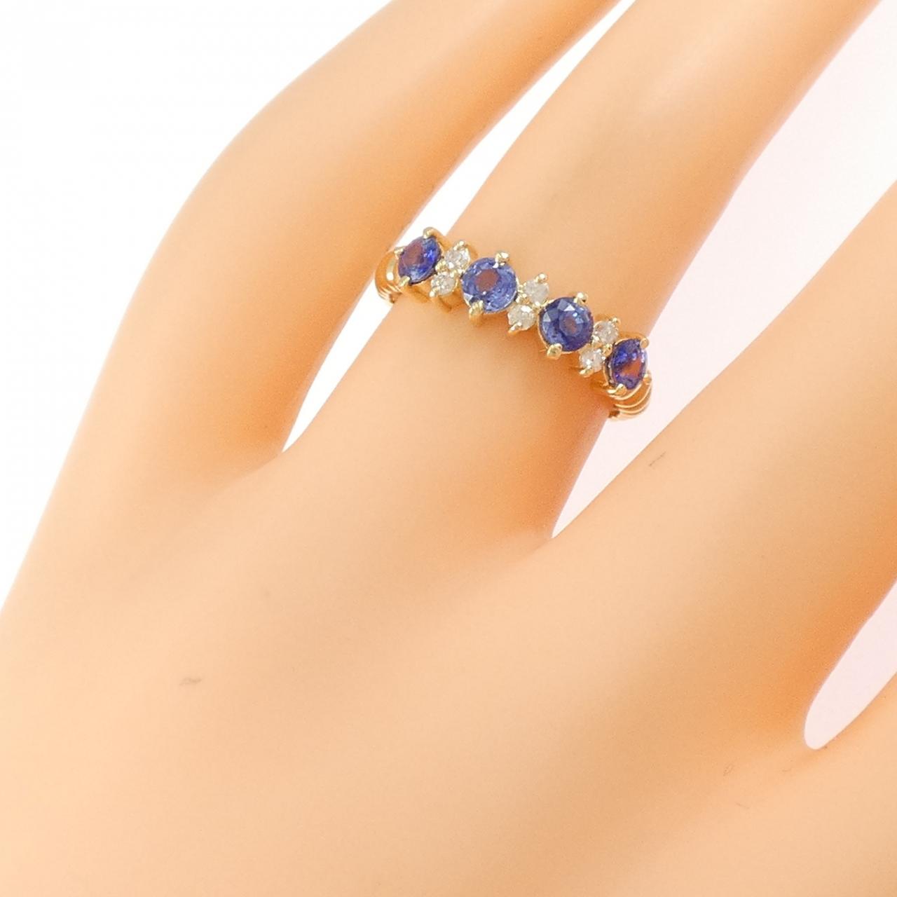 K18YG サファイヤ リング