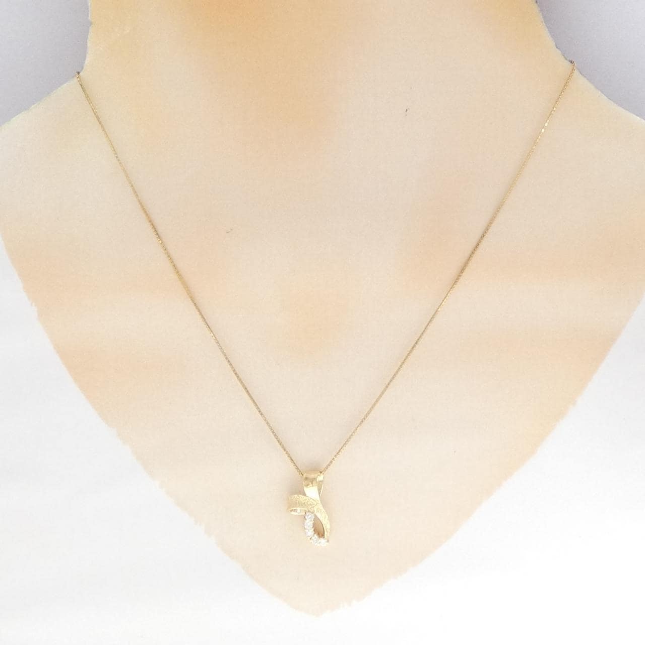 K18YG ダイヤモンド ネックレス 0.15CT