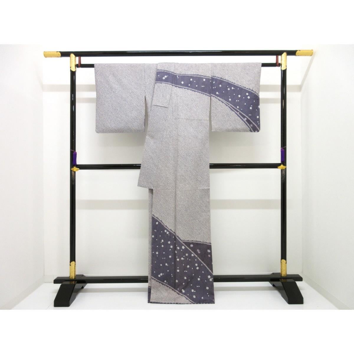 訪問着　総絞り　刺繍加工　身幅Ｌ寸