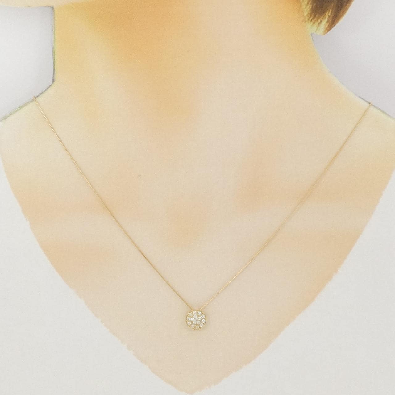 K18YG 密镶钻石项链 0.20CT