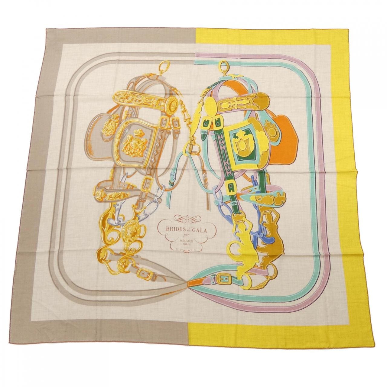 エルメス HERMES BRIDES DE GALA APPLIQUE PIQUE H243940S カレジェアン140 ショール