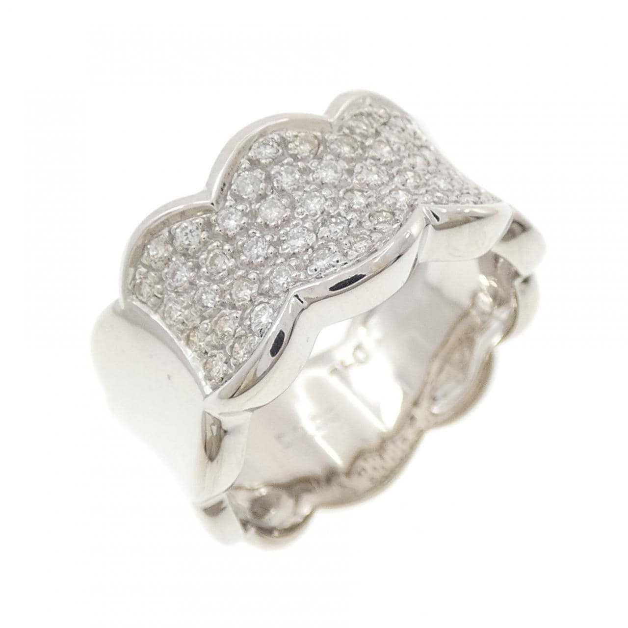 750WG パヴェ ダイヤモンド リング 0.33CT