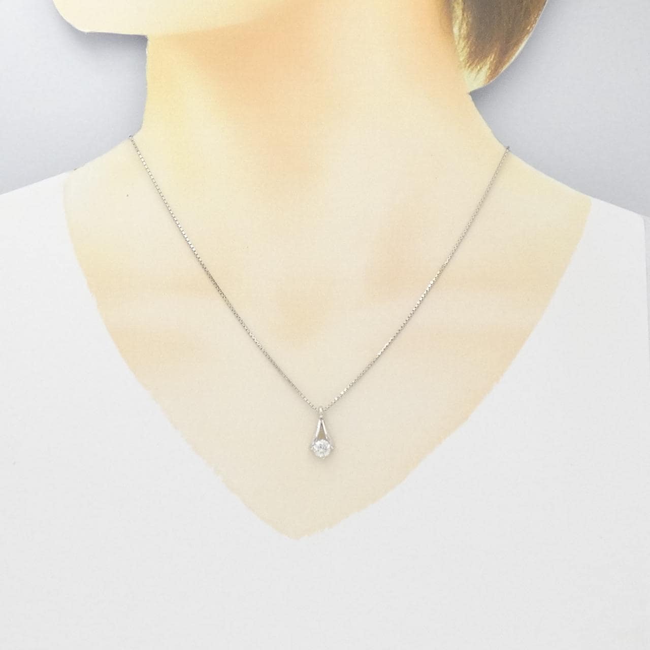 PT900/PT850 ダイヤモンド ネックレス 0.55CT