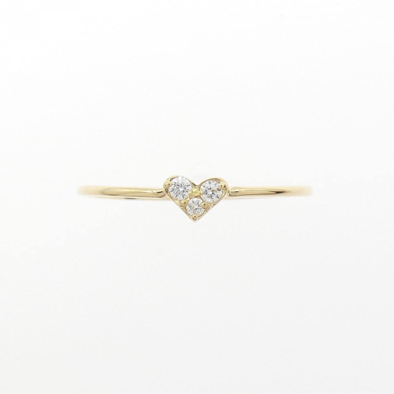 【リメイク】K18YG ハート ダイヤモンド リング 0.05CT